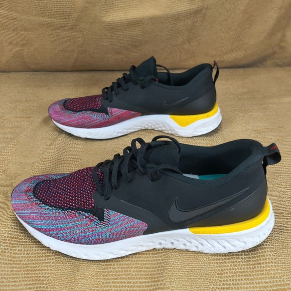 Nike Other - Nike Odyssey React‎ Flyknit 2 Mens Running Shoes Black Multi Color AH1015-005 12